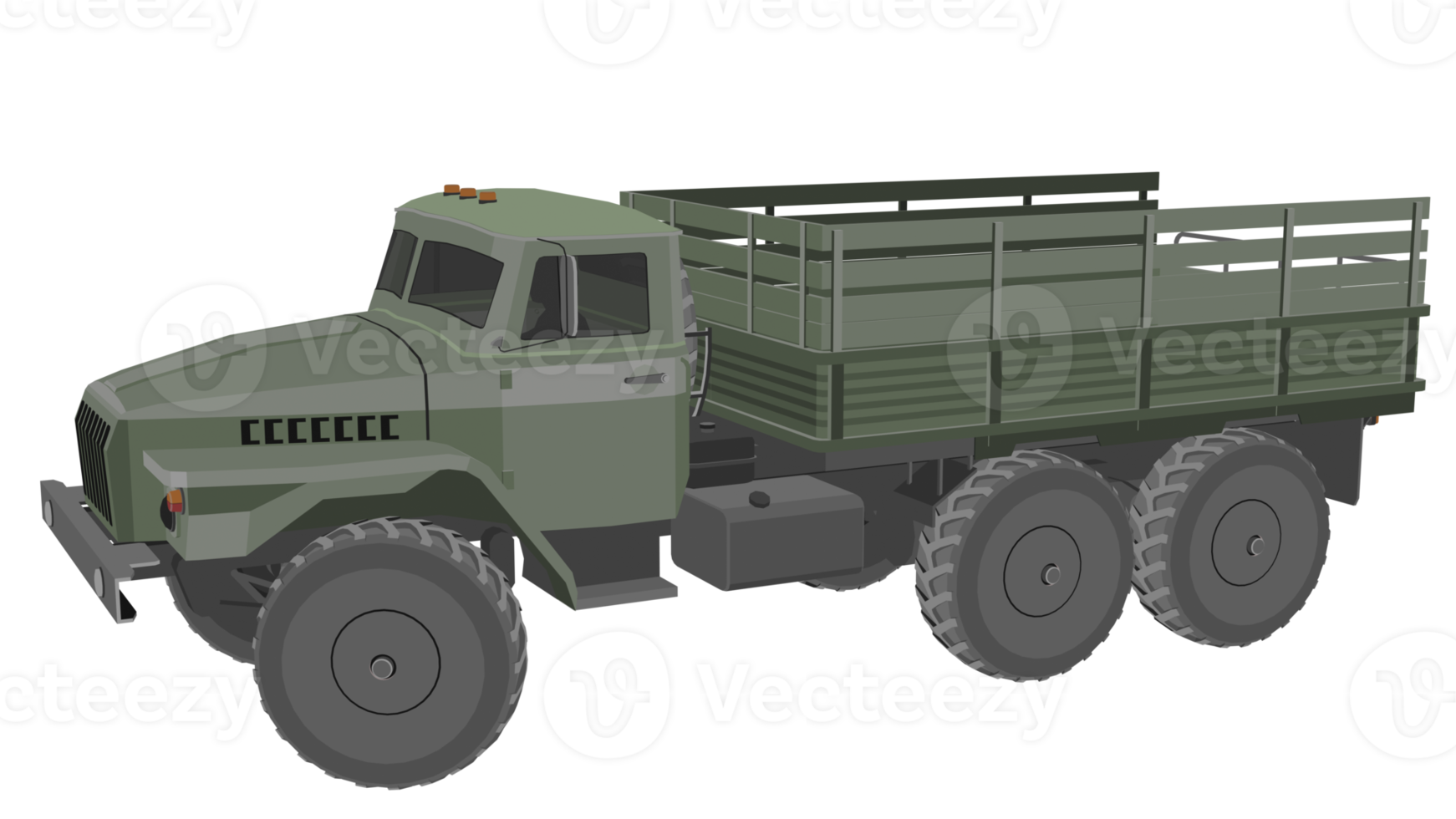 Ejército camión alto calidad 3d hacer png