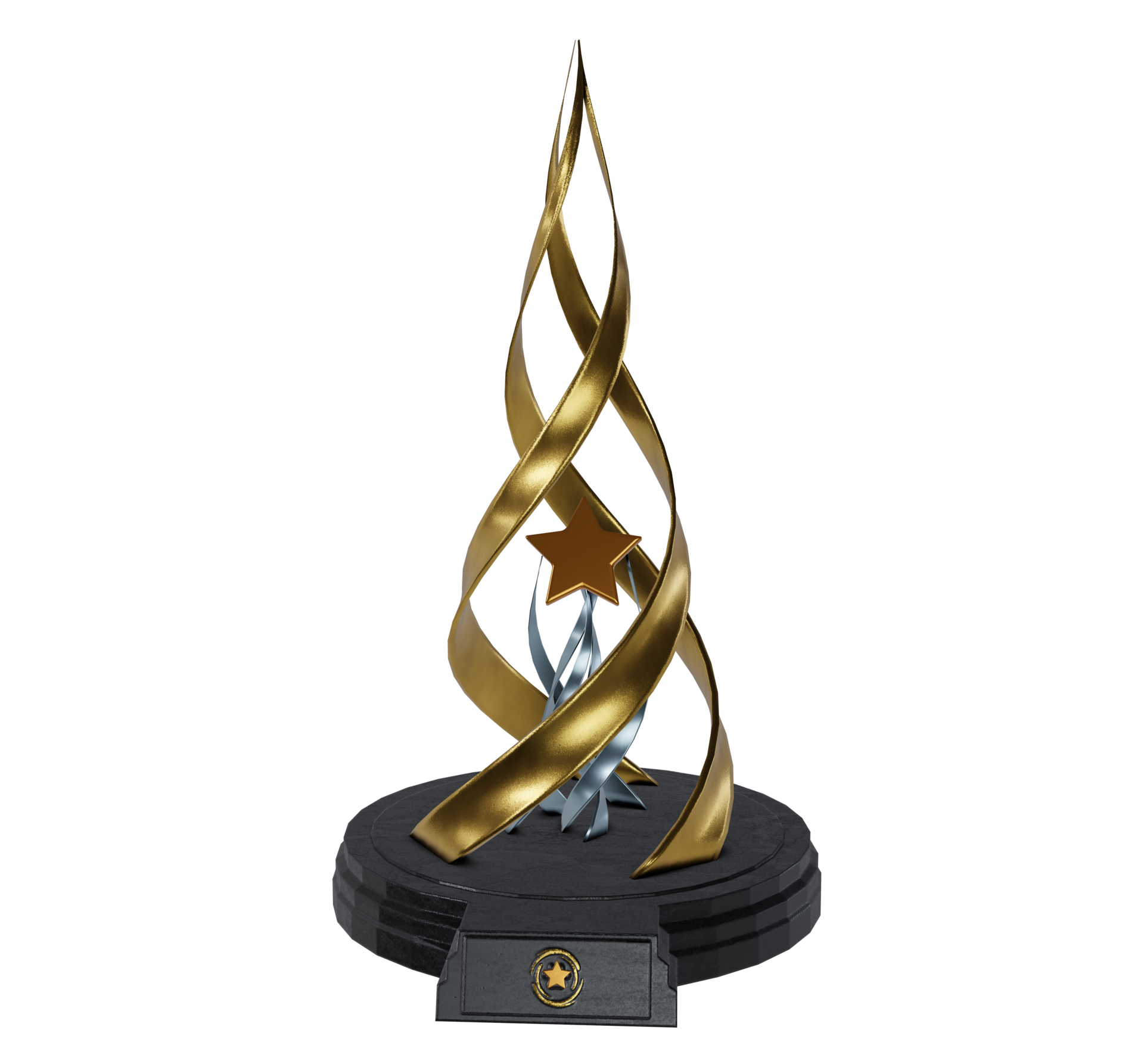 Star Trophy gold high quality 3d render 21105939 PNG