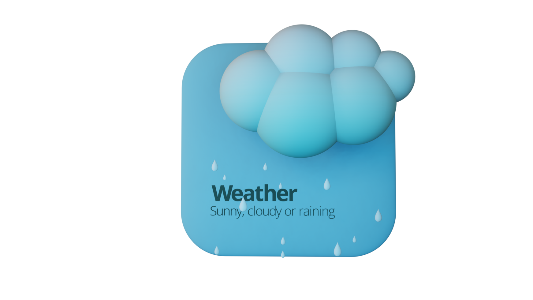 Wetter Symbol mit Regen hoch Qualität png