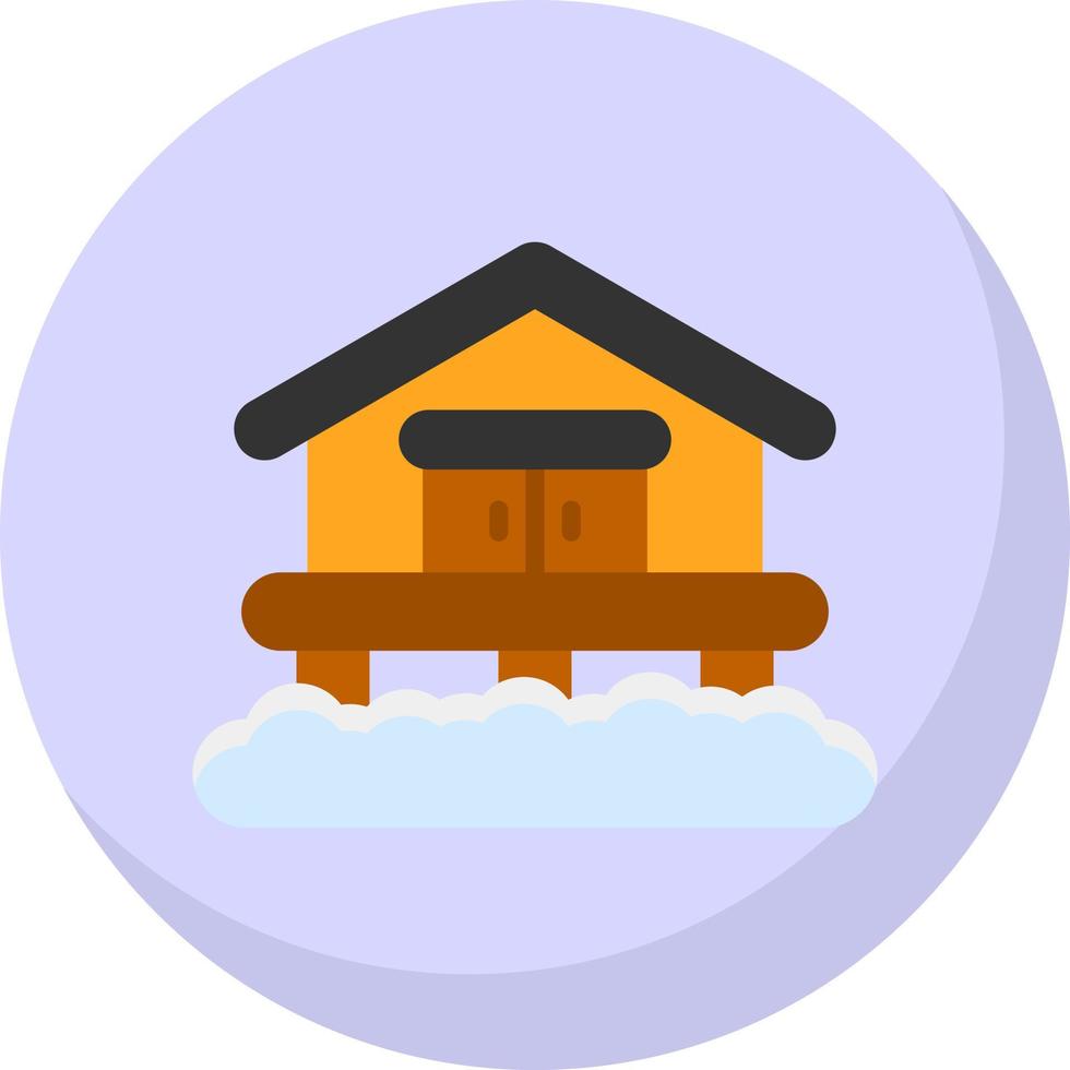 Ski Resort Vector Icon Design