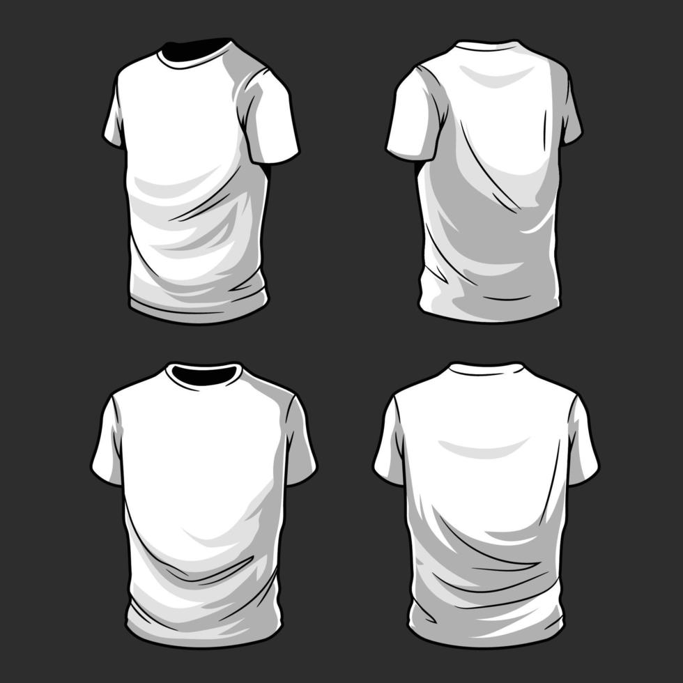 maqueta de camiseta blanca vector