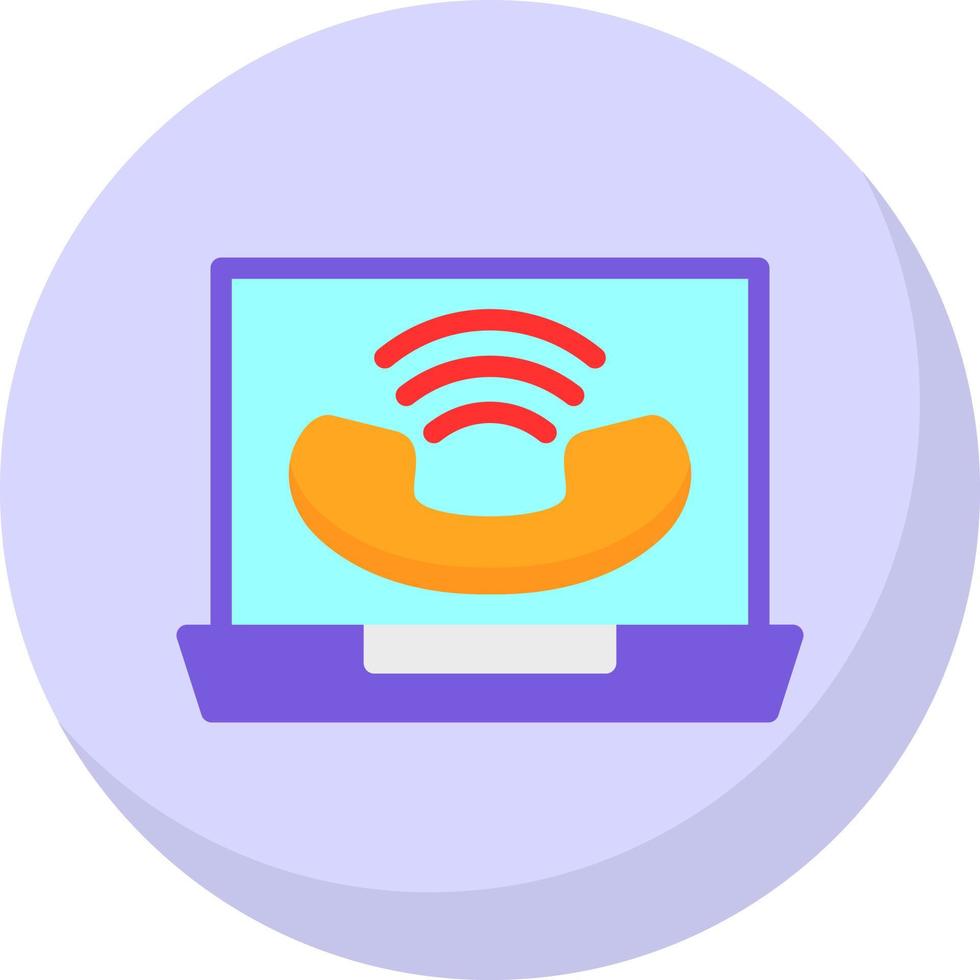 Online Call Vector Icon Design