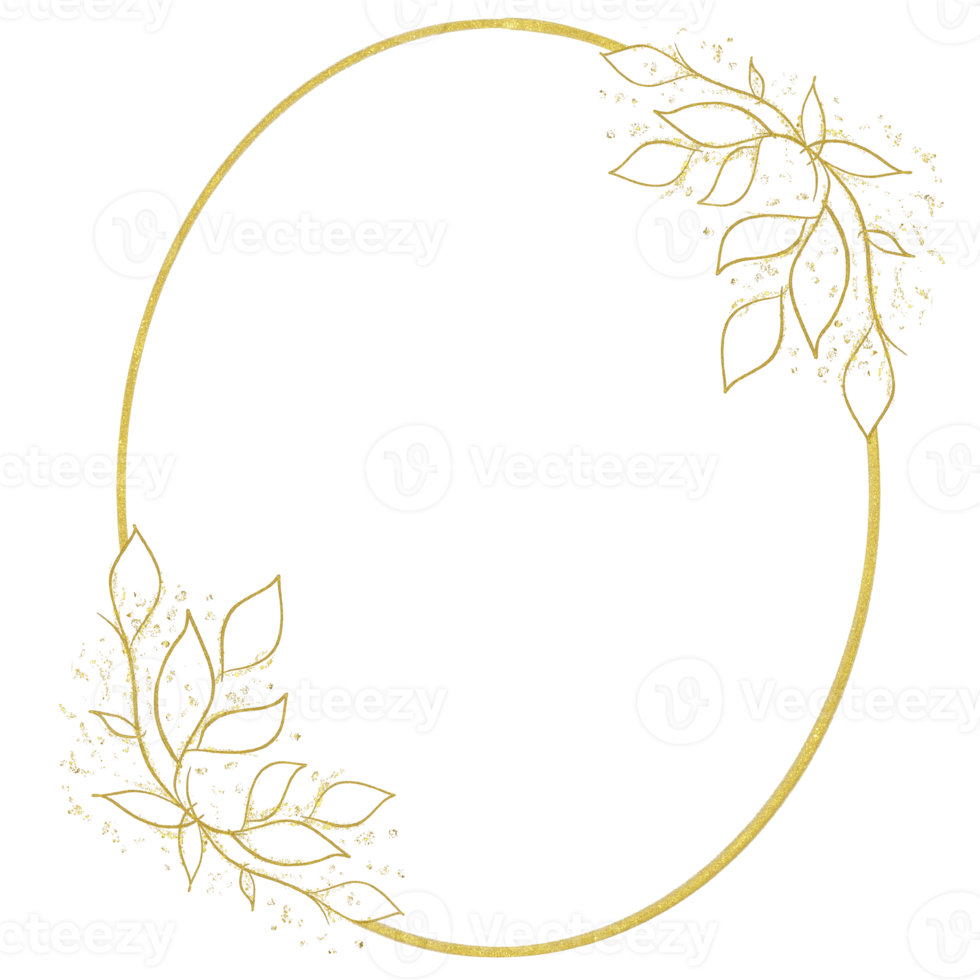 goud bloemen afgeronde kader krans vakantie bokeh achtergrond, bruiloft uitnodiging sjabloon png