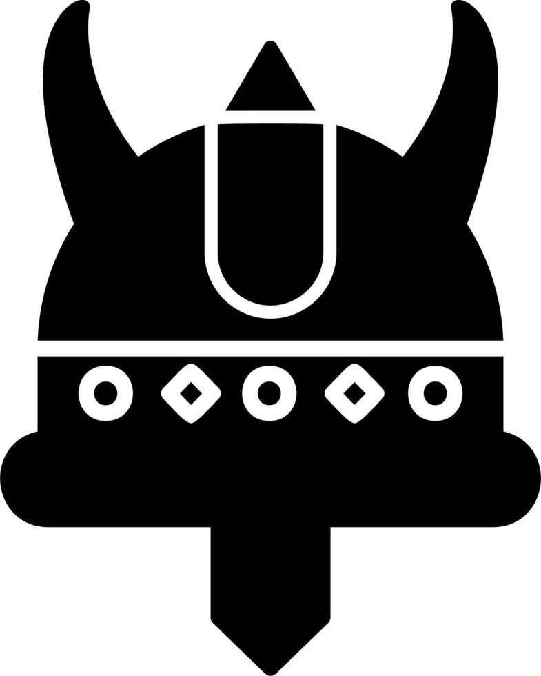 icono de vector de casco vikingo