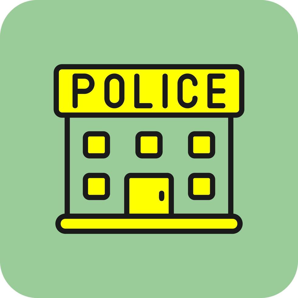 Police Station Vector Icon Design