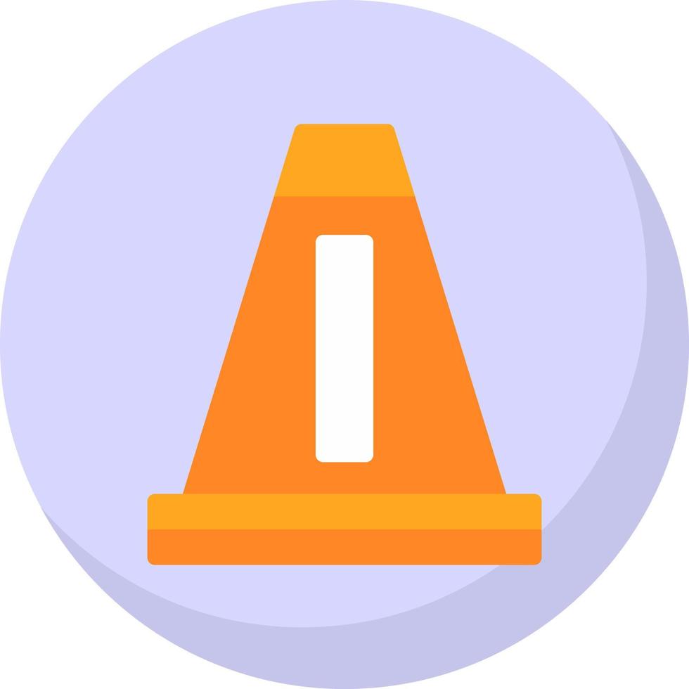 Traffic Cone Vector Icon Design