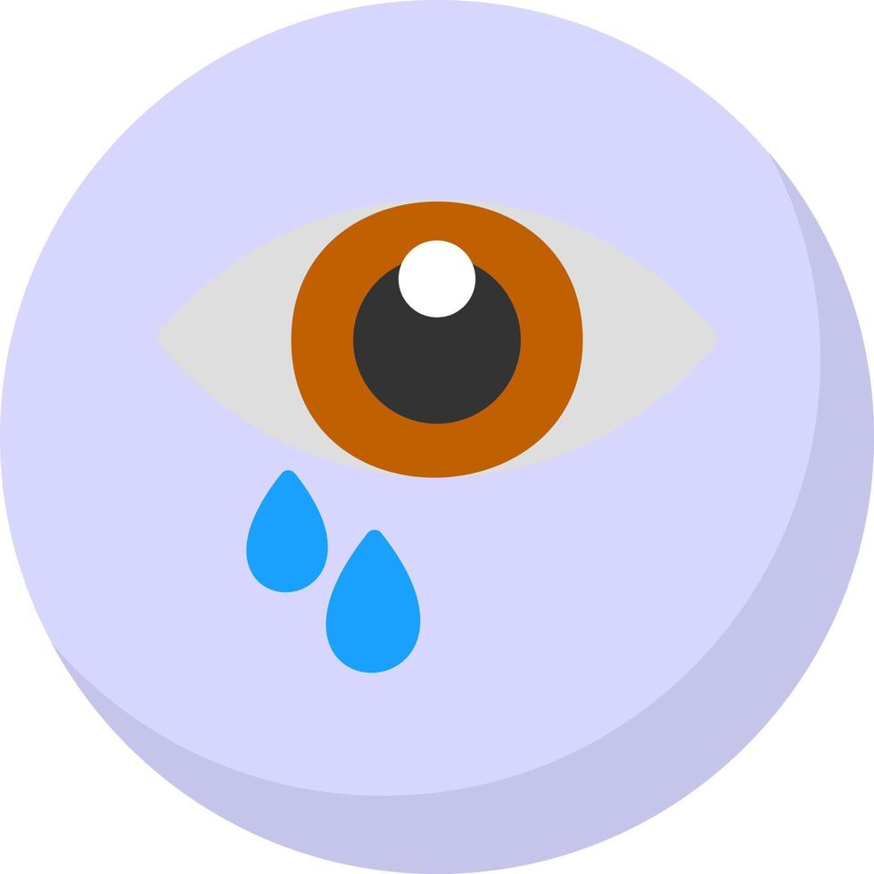 diseño de icono de vector de ojos llorosos