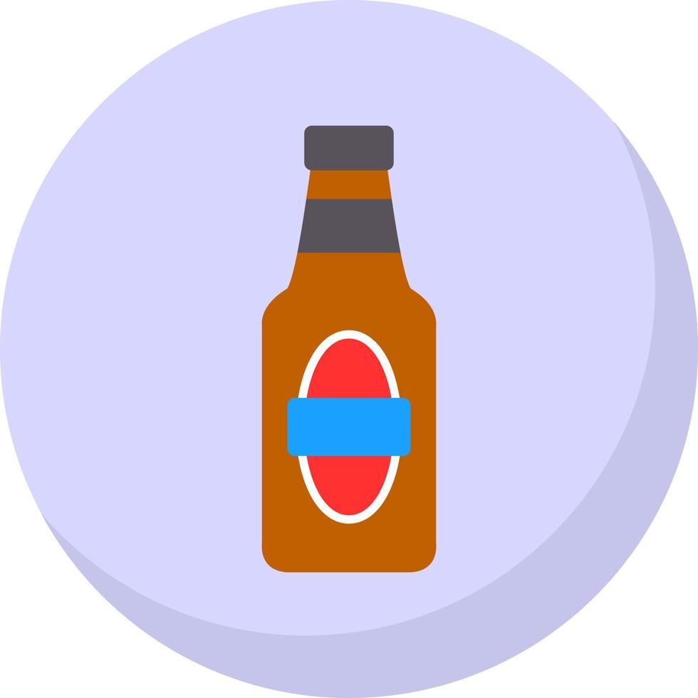 Beer Bottle Vector Icon Design
