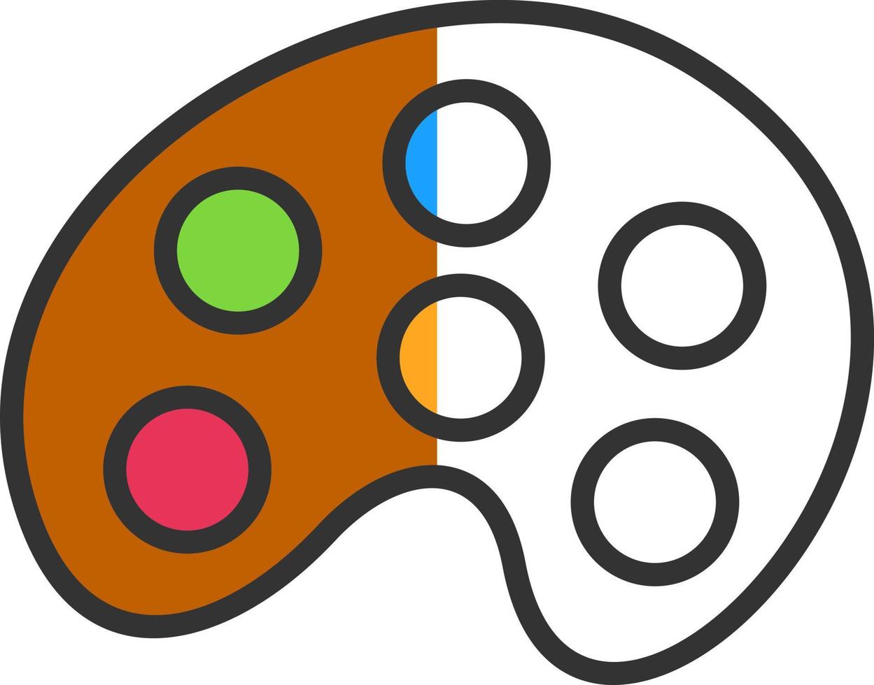Paint Palette Vector Icon Design