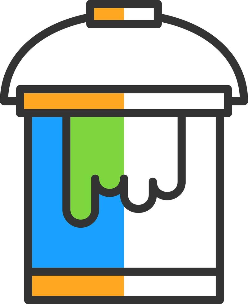 Paint Bucket Vector Icon Design