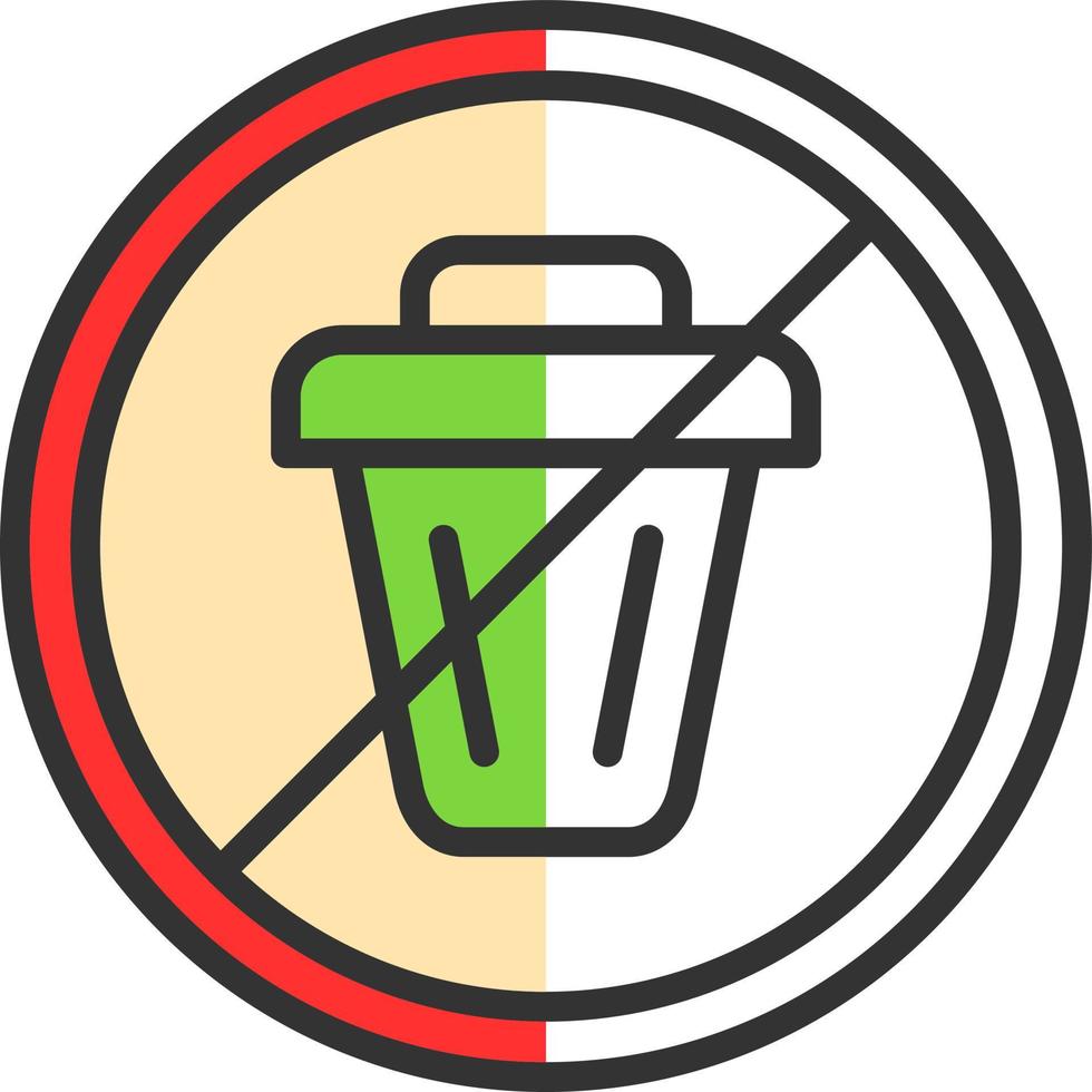 No Littering Vector Icon Design