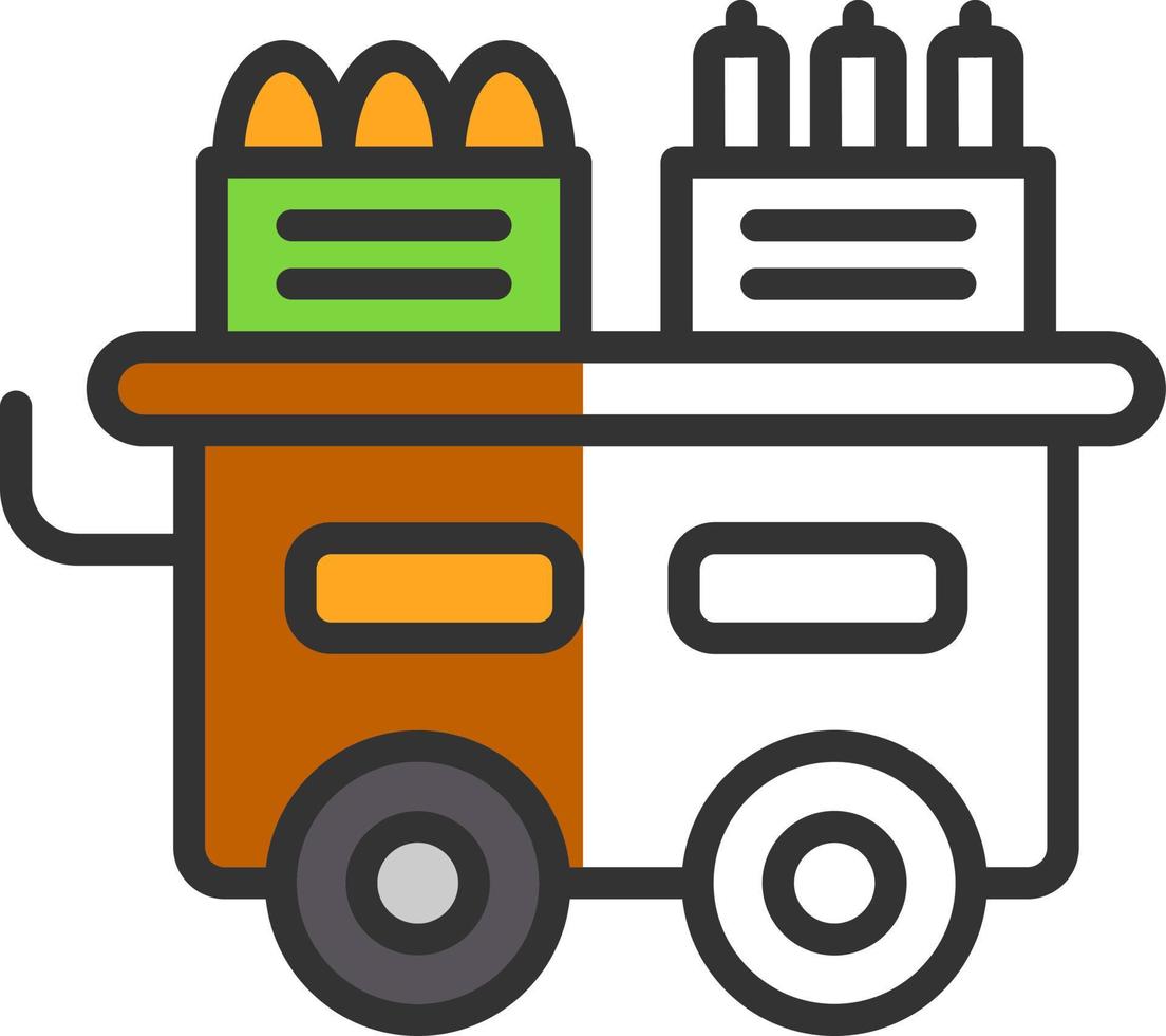 diseño de icono de vector de carrito de comida