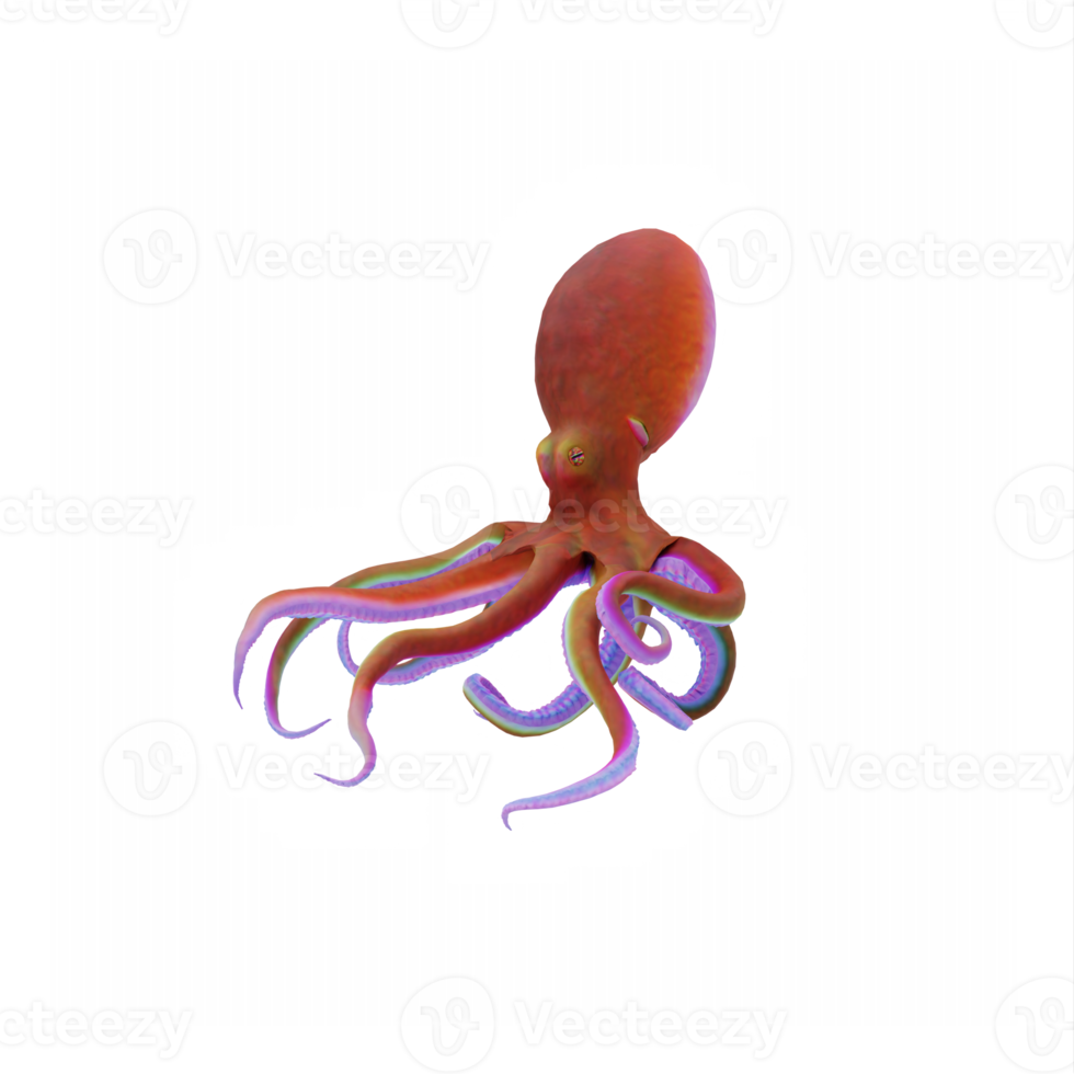 3D-Oktopus isoliert png