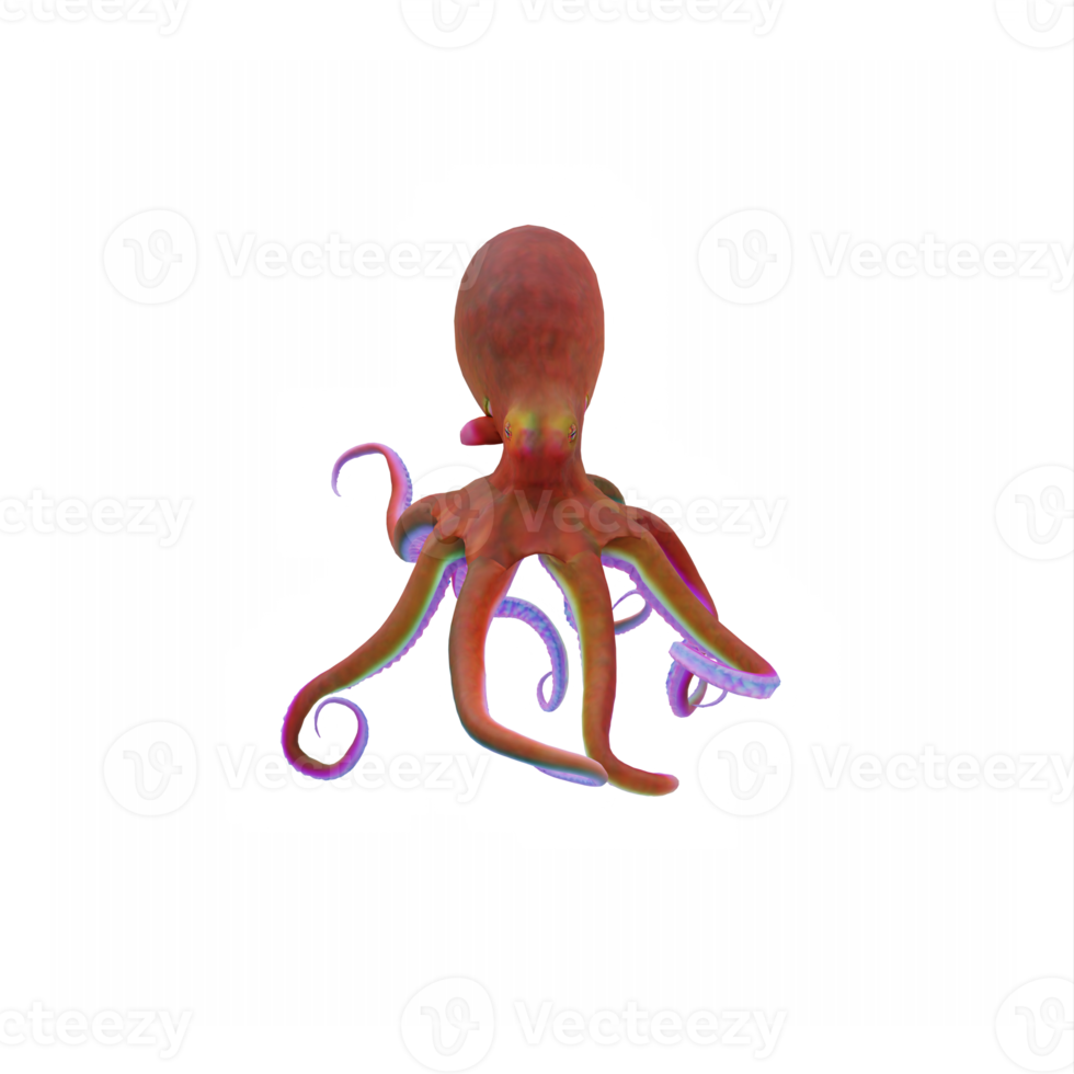 3D-Oktopus isoliert png