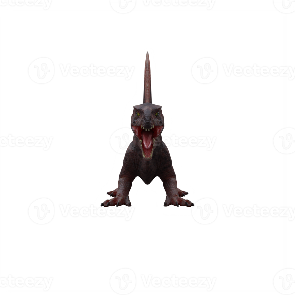 3d dimetrodonte dinosauro isolato png