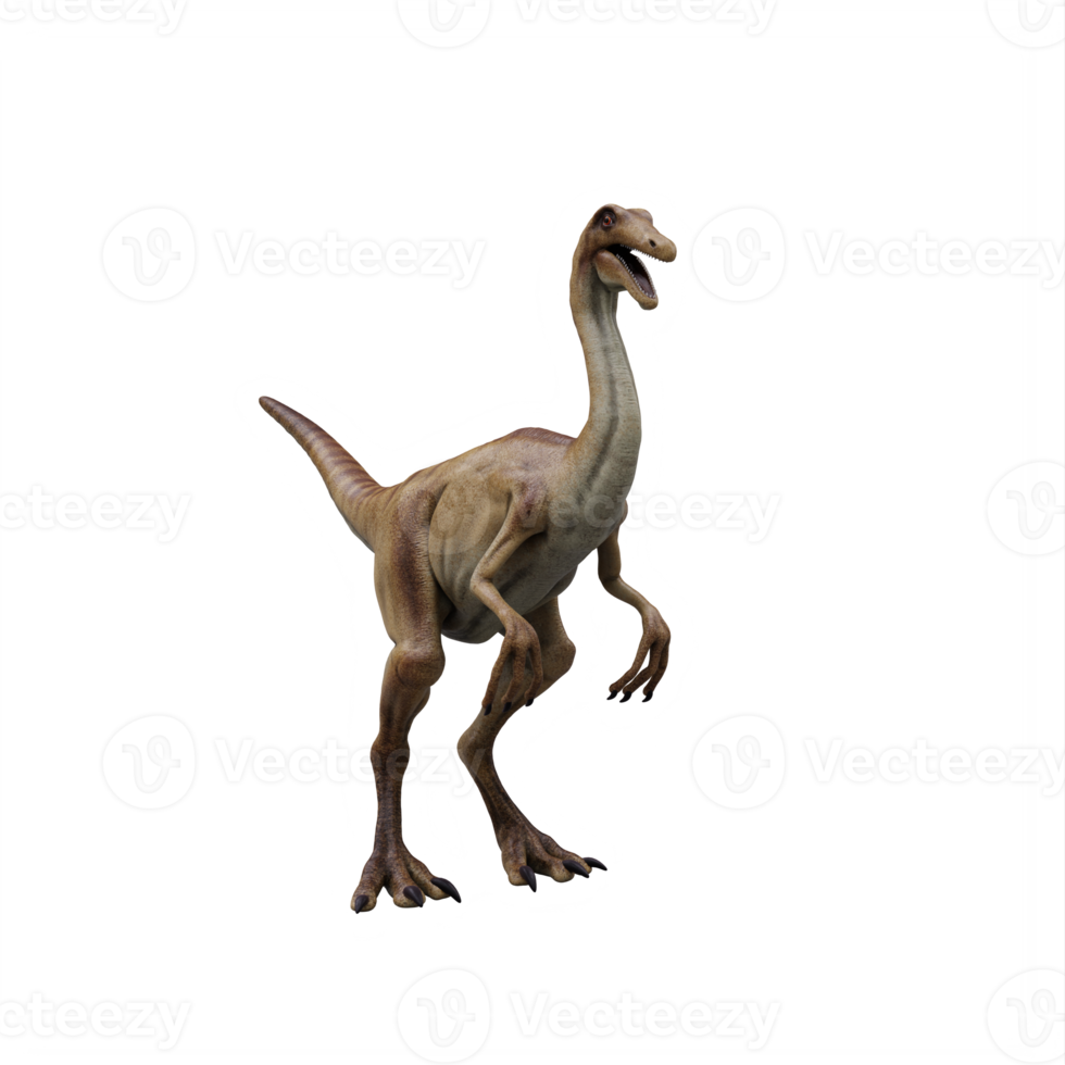 3d gallimimo dinosauro isolato png