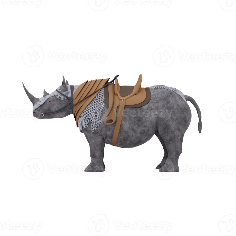 rhinocéros avec armure png