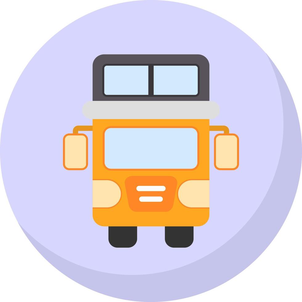 Double Decker Bus Vector Icon Design