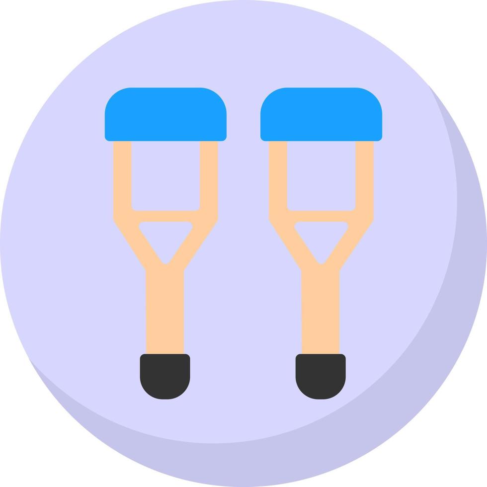 Crutch Vector Icon Design