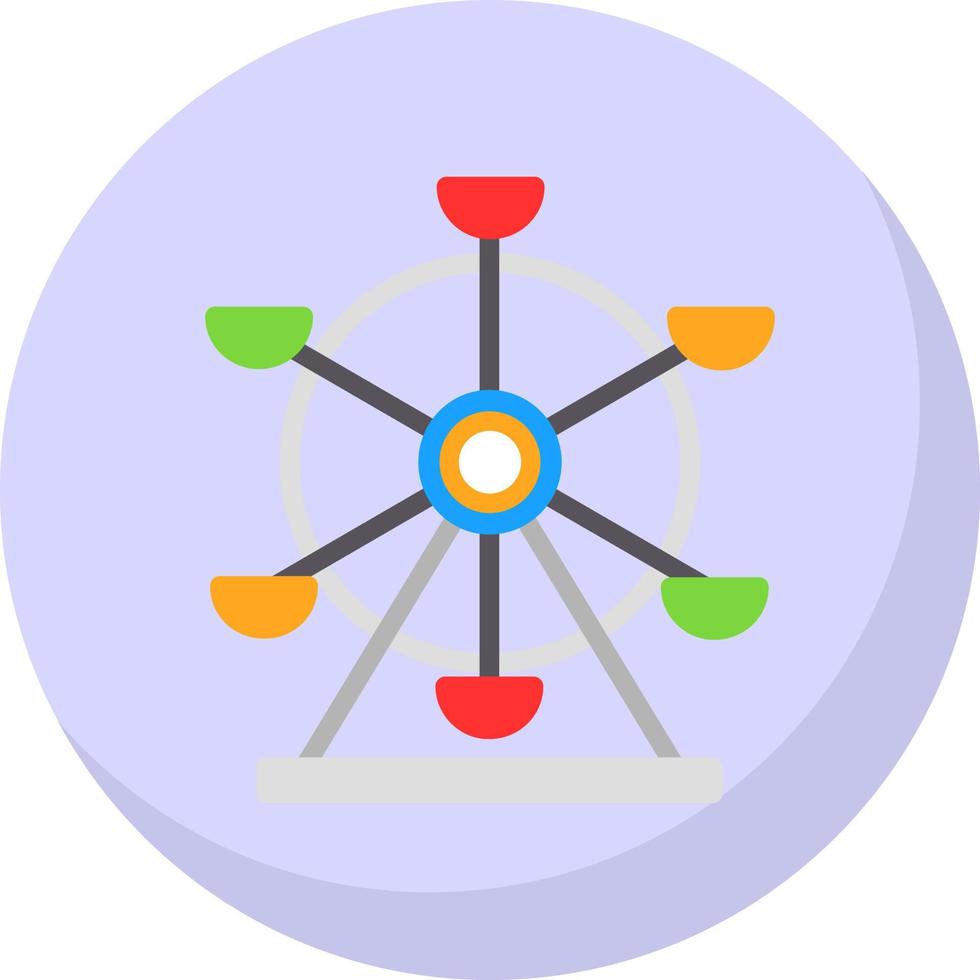 Ferris Wheel Vector Icon Design