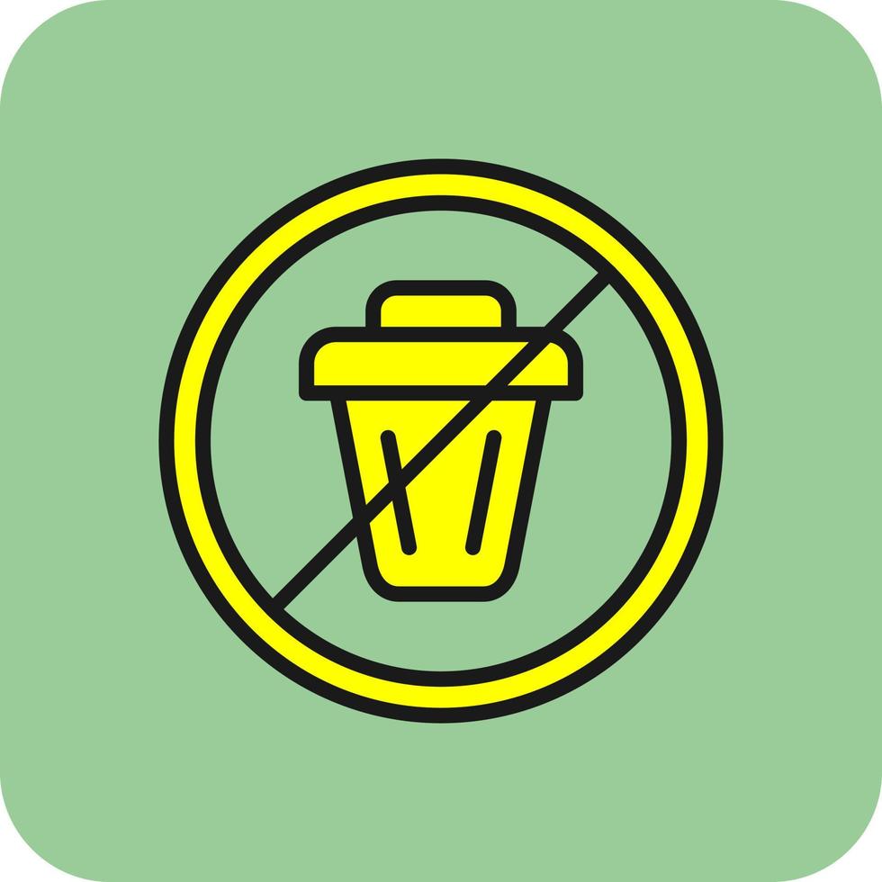 No Littering Vector Icon Design