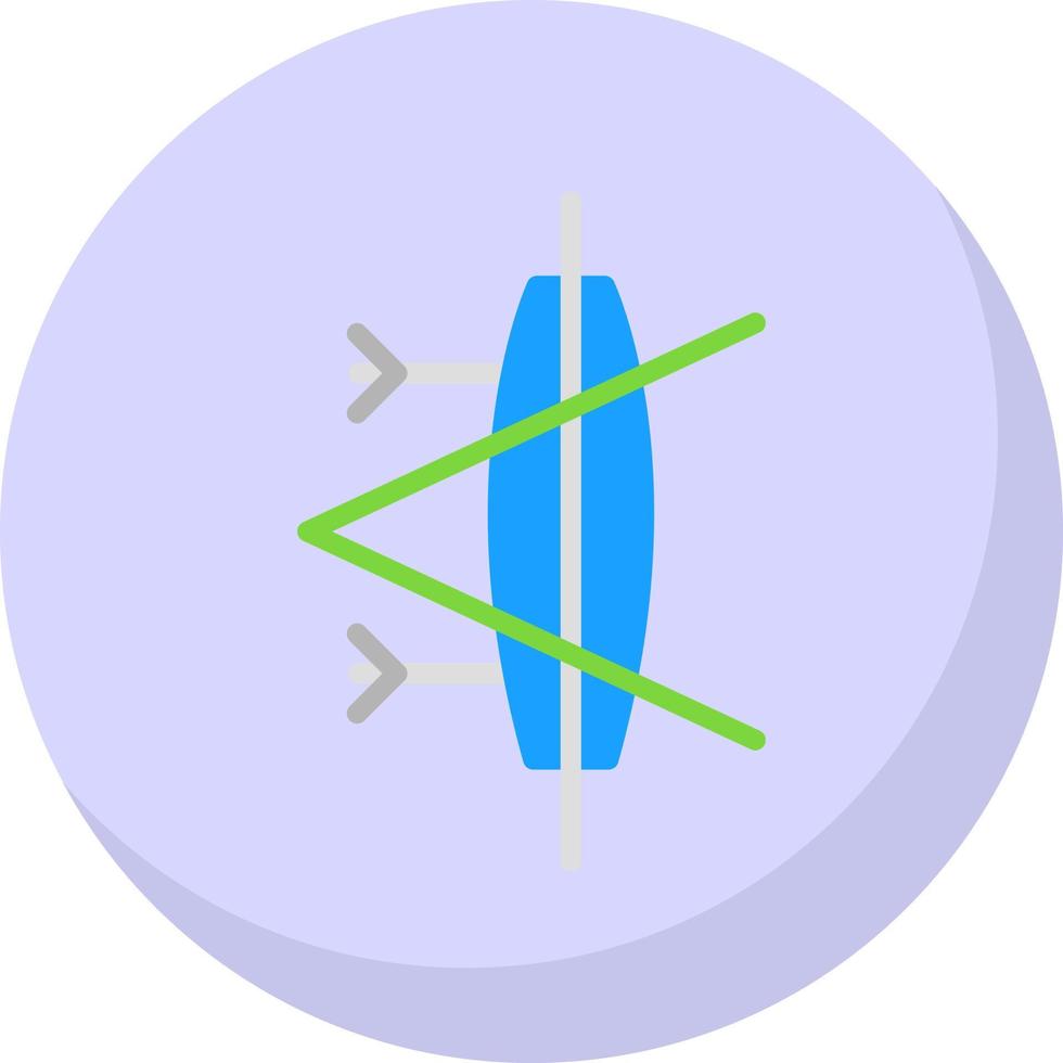 Concave Lens Vector Icon Design
