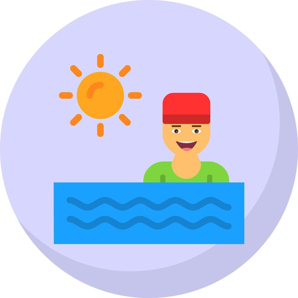 Swimming Vector Icon Design