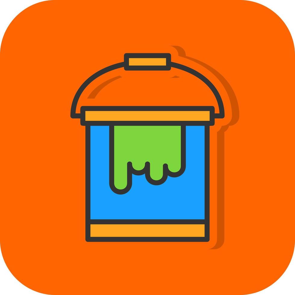 Paint Bucket Vector Icon Design