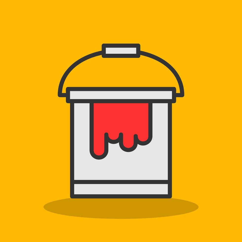 Paint Bucket Vector Icon Design