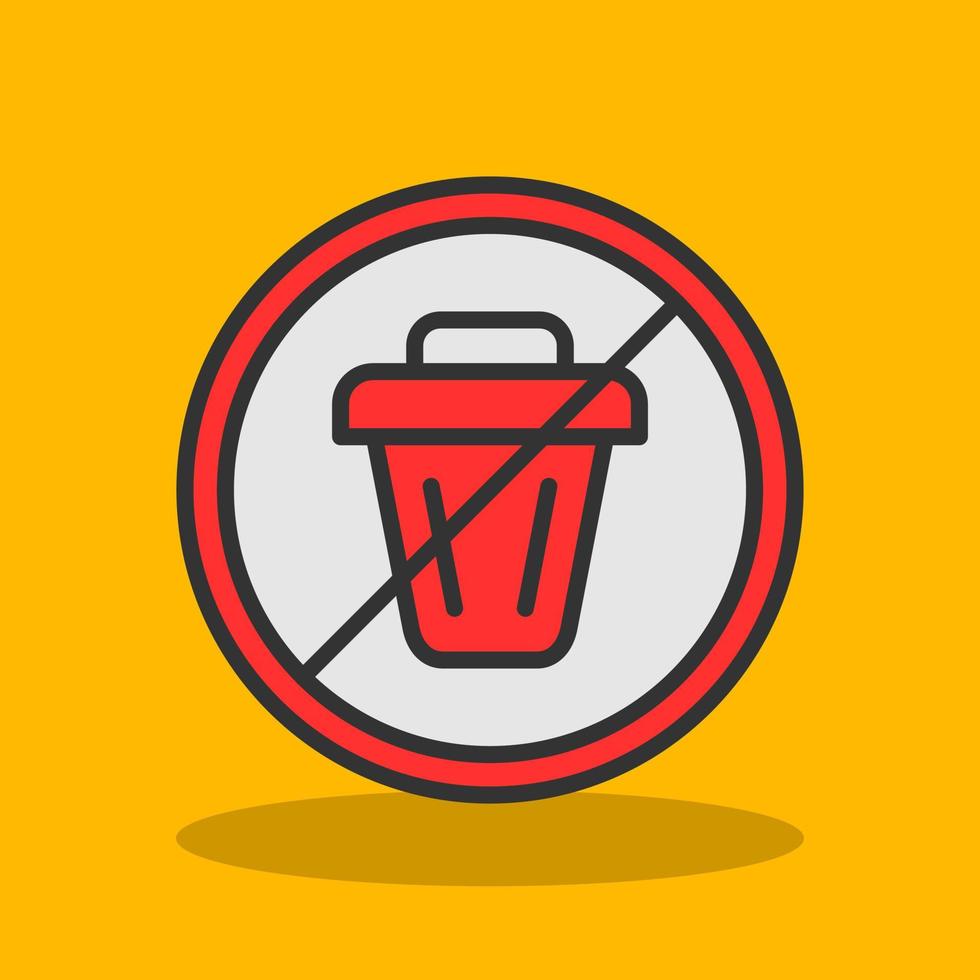 No Littering Vector Icon Design