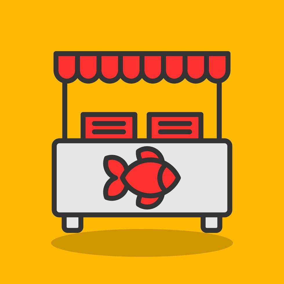 Fish Market Vector Icon Design