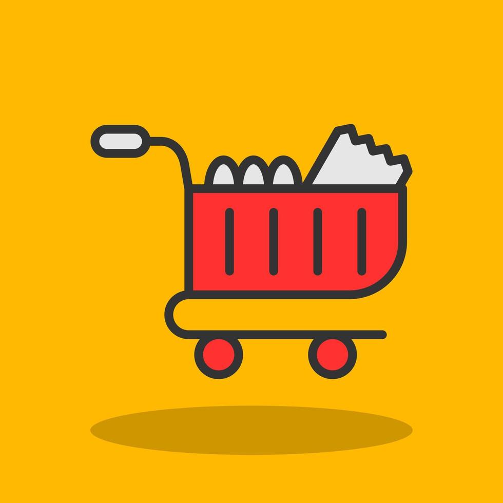 Food Cart Vector Icon Design