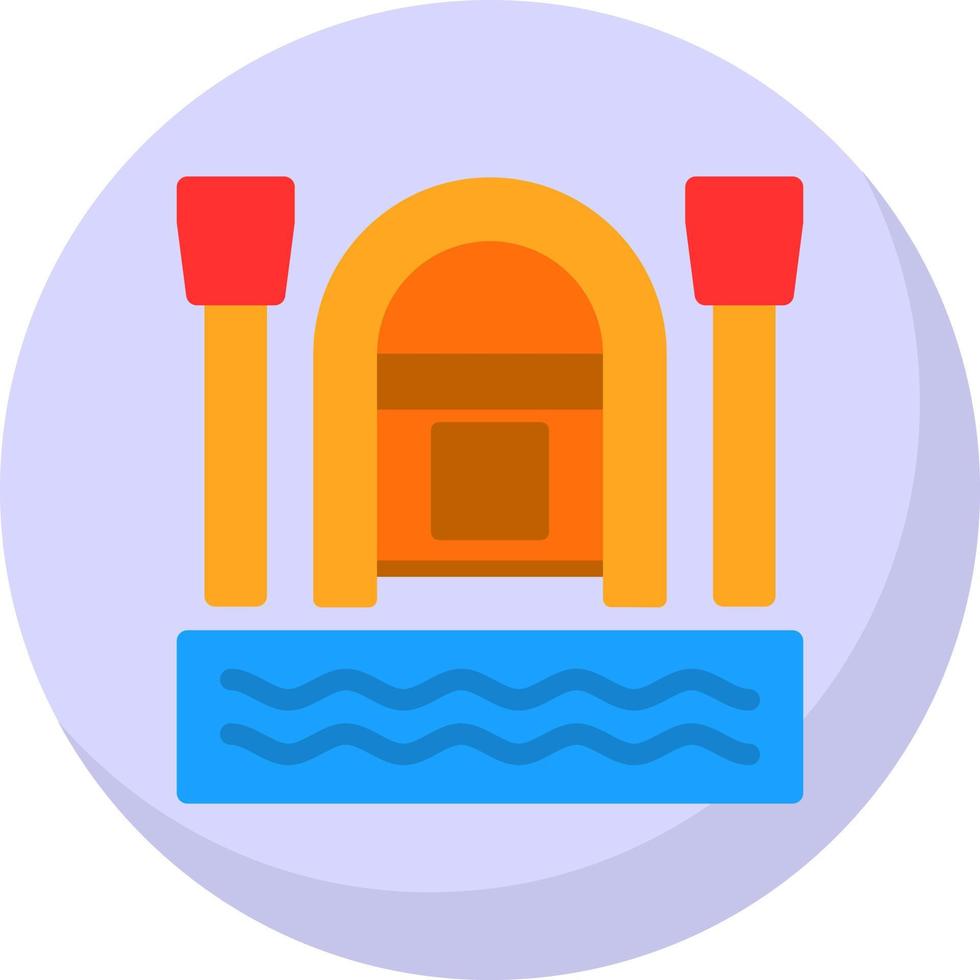 Rafting Vector Icon Design