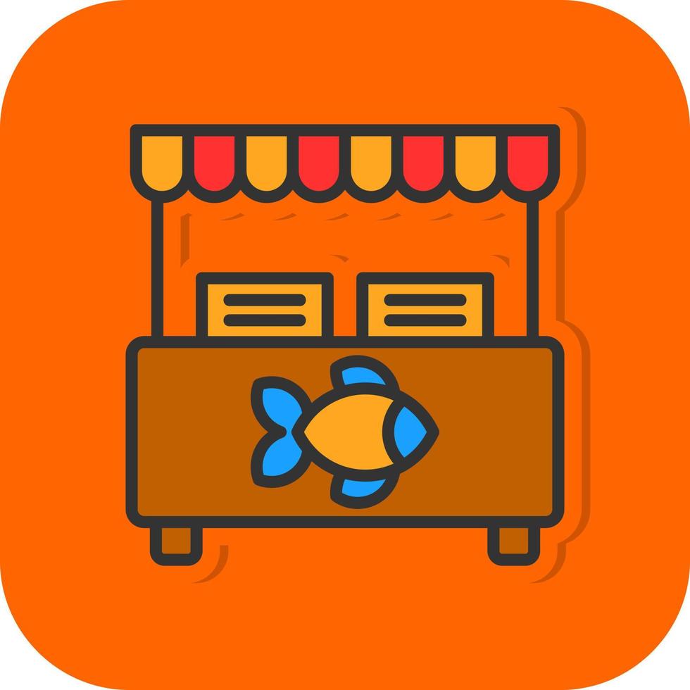 Fish Market Vector Icon Design