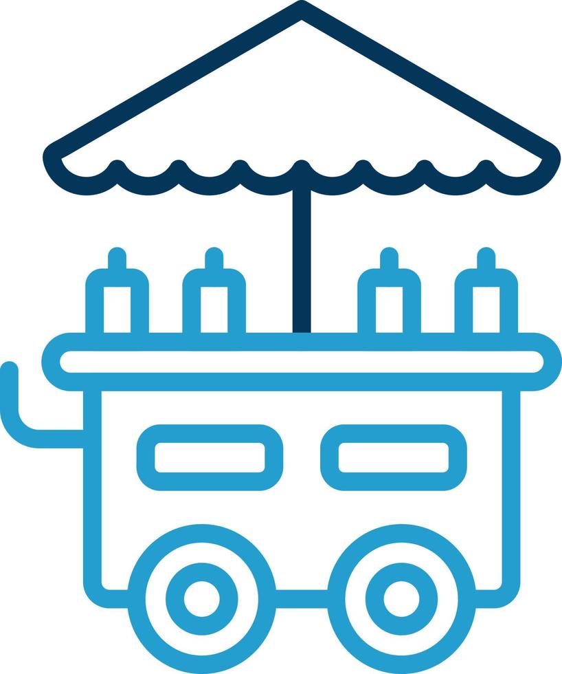 Food Cart Vector Icon Design