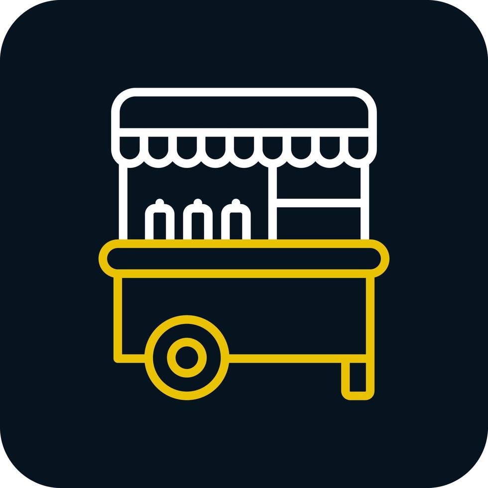 Food Cart Vector Icon Design