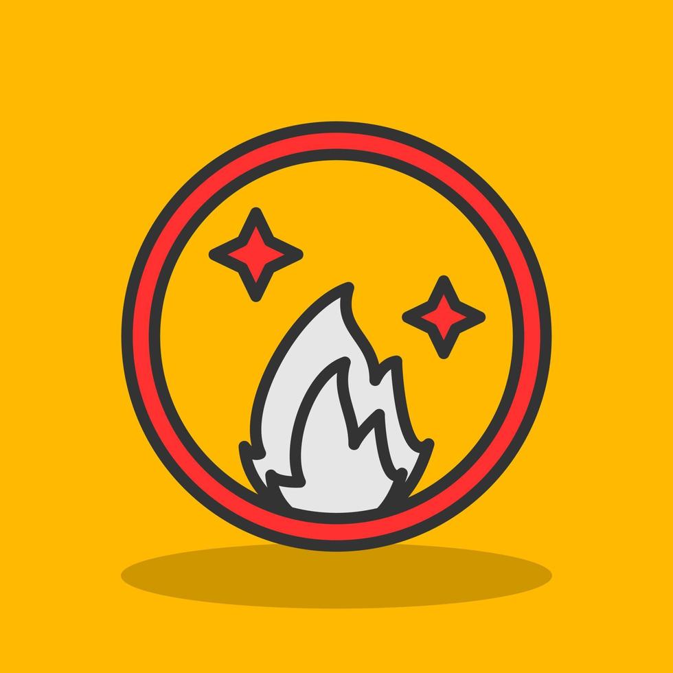 diseño de icono de vector de anillo de fuego