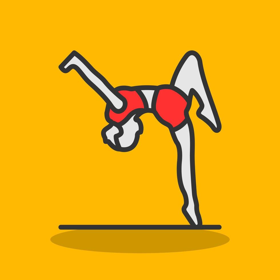 diseño de icono de vector de gimnasta