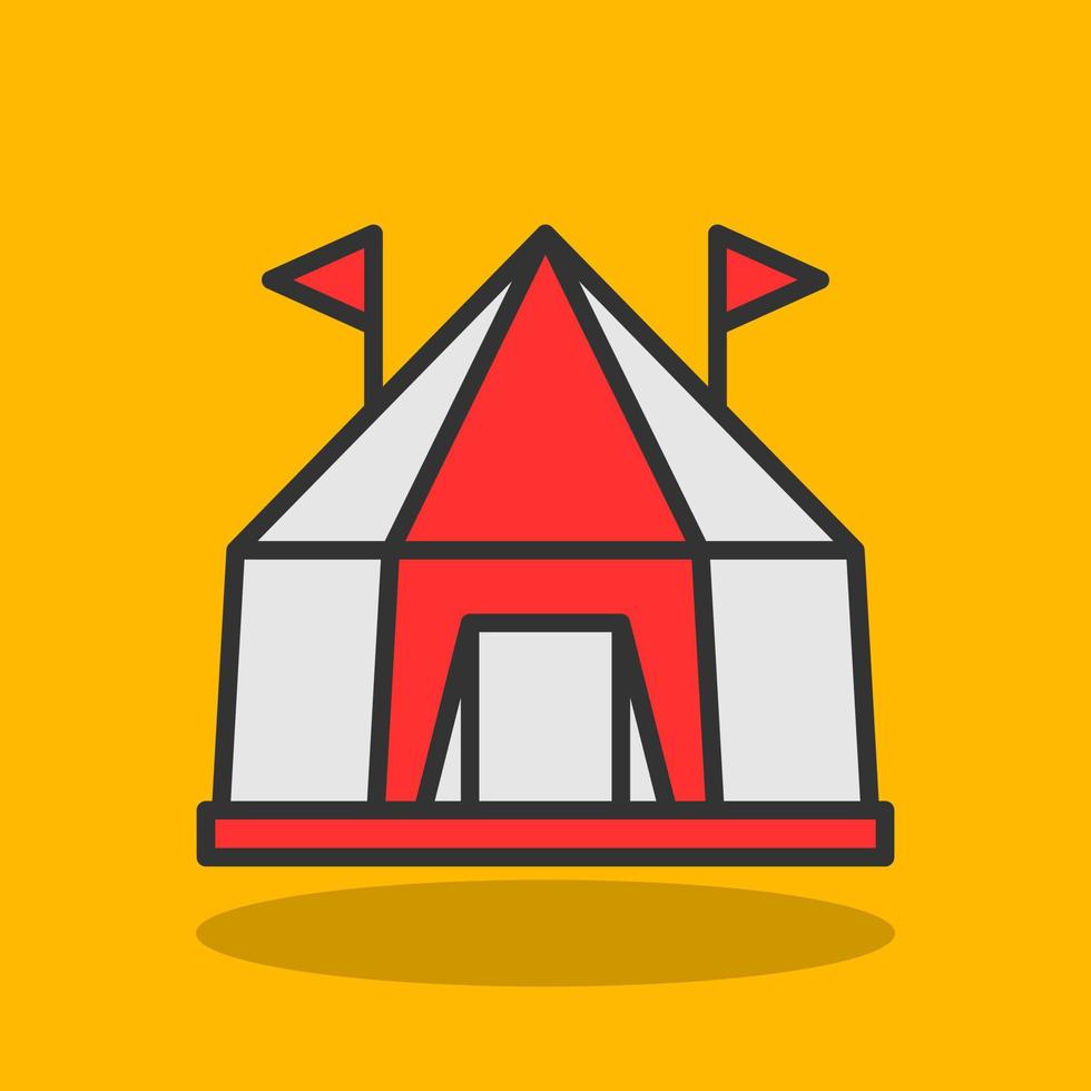 Circus Tent Vector Icon Design