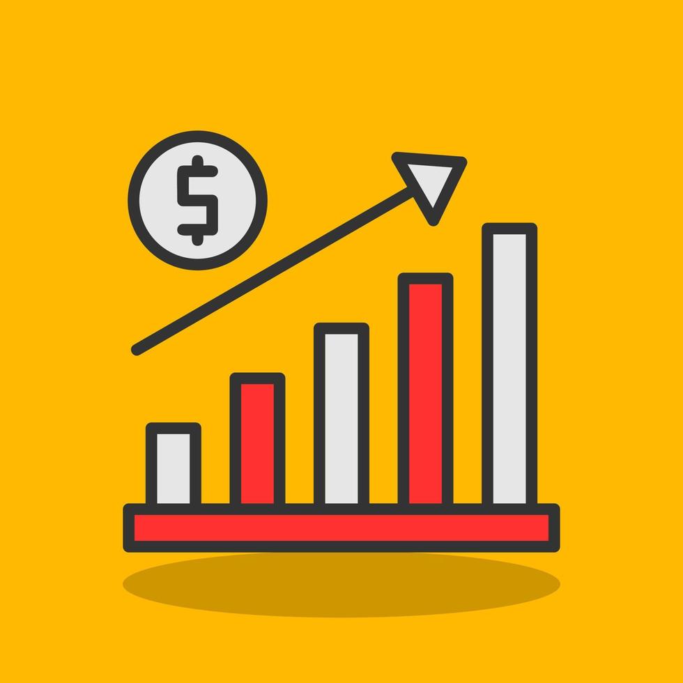 Growth Graph Vector Icon Design