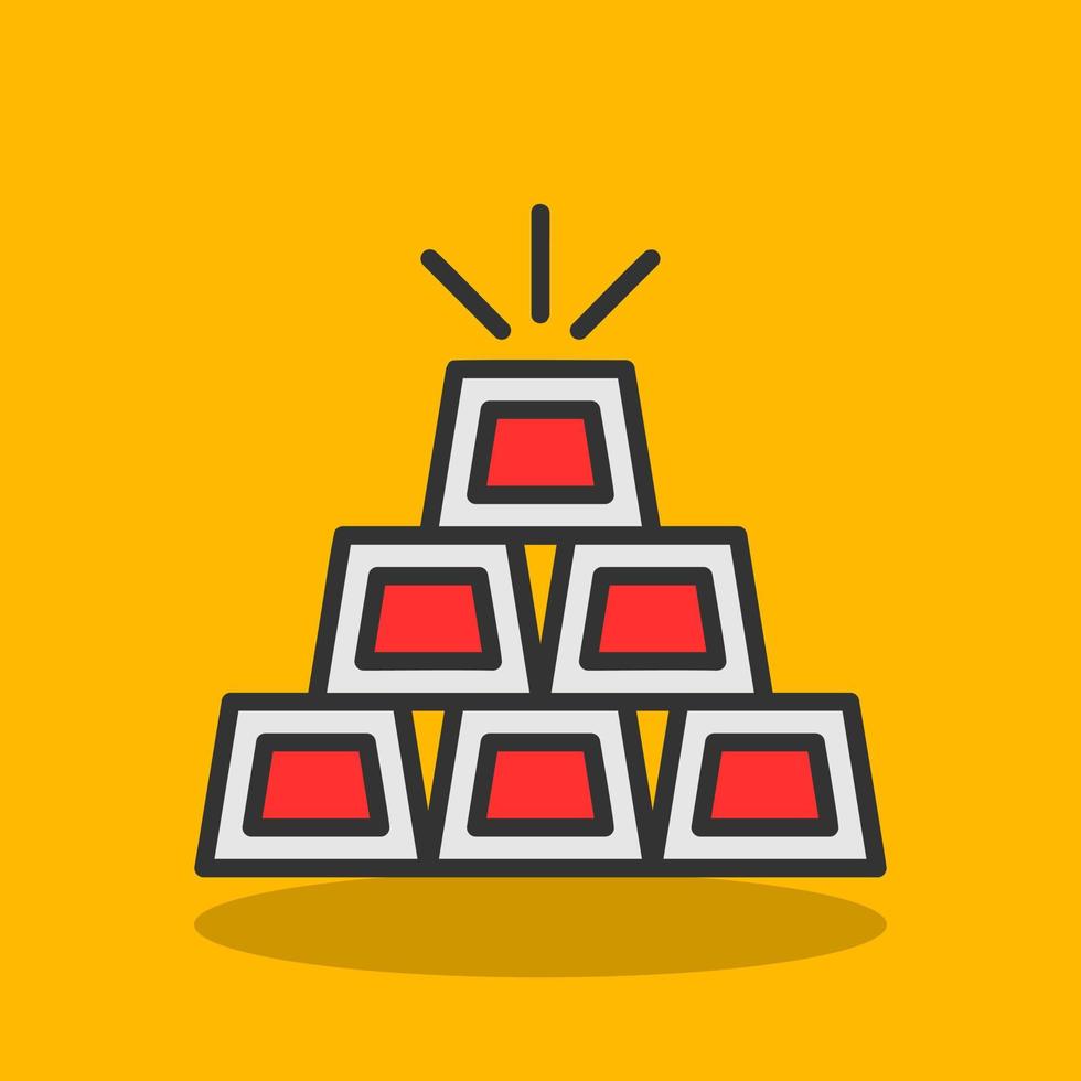 Gold Ingots Vector Icon Design