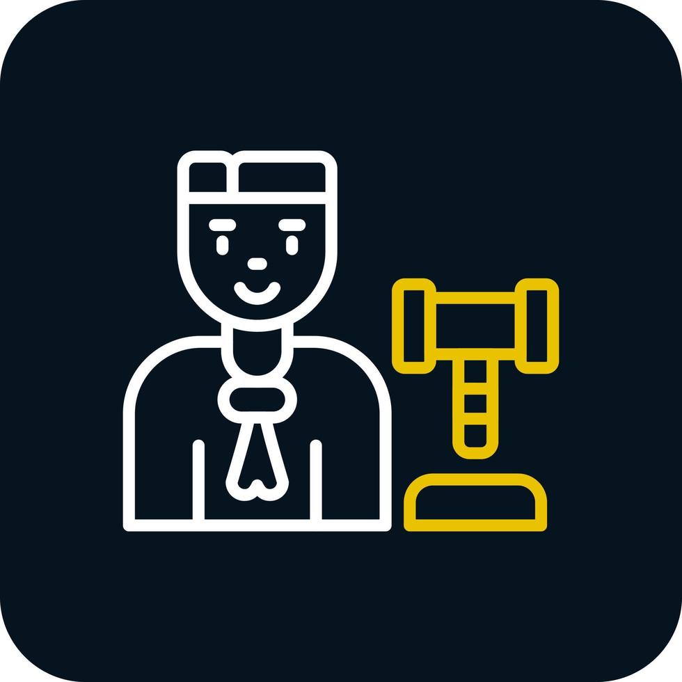 Judge Man Vector Icon Design