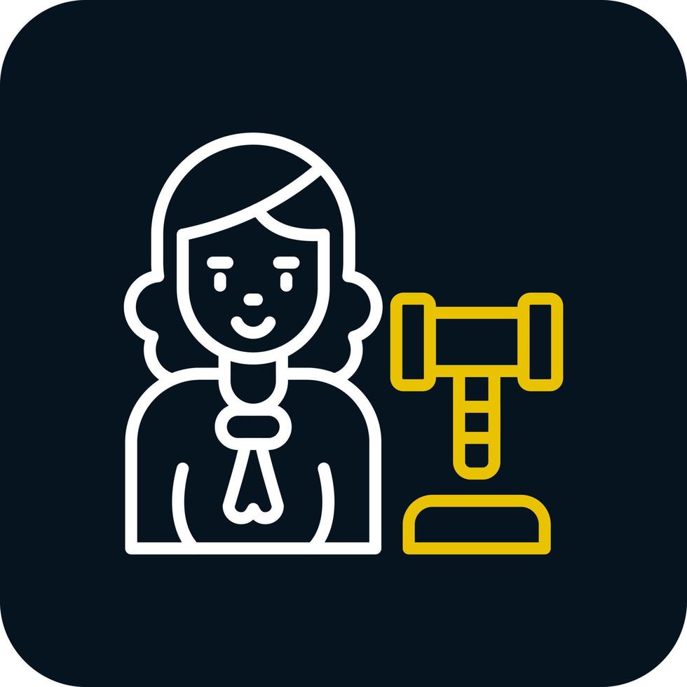 Judge Woman Vector Icon Design