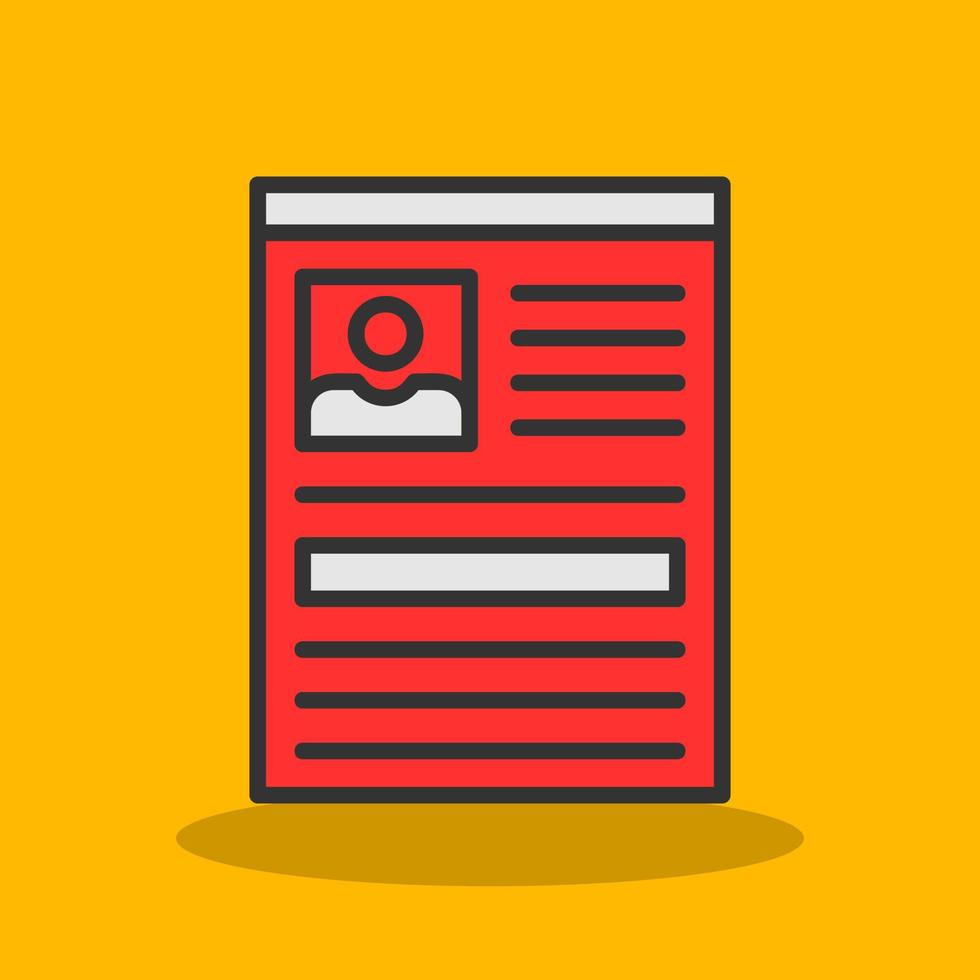 Curriculum Vector Icon Design