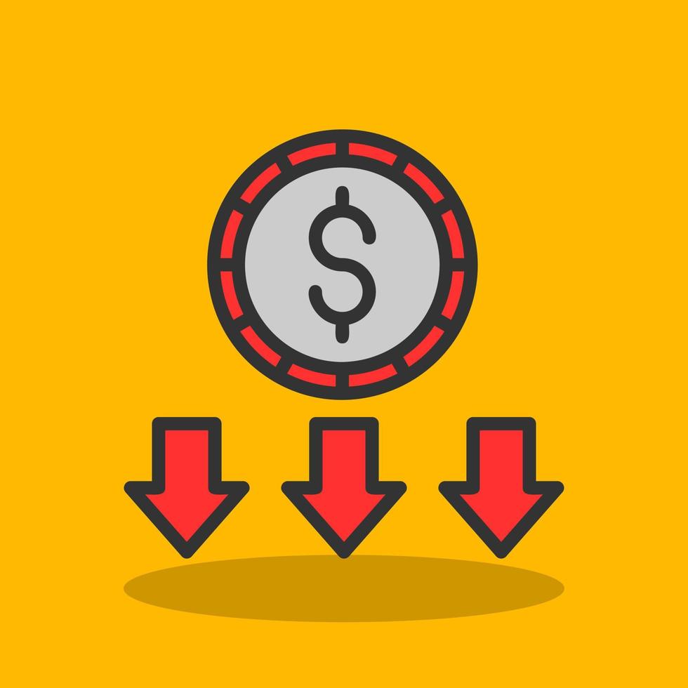 Money Loss Vector Icon Design