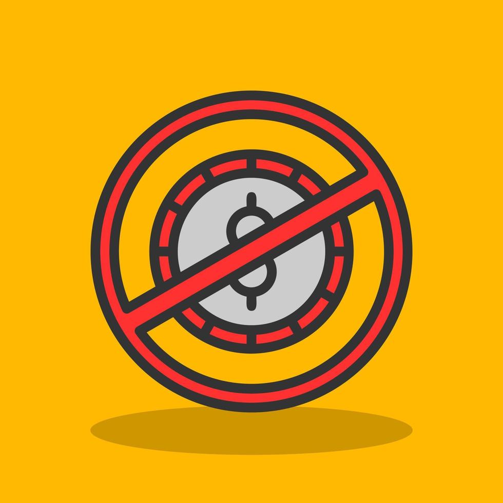 No Money Vector Icon Design