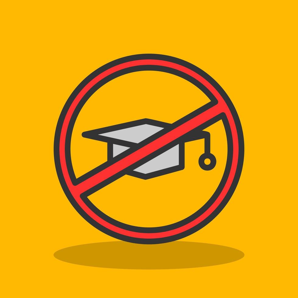 No Education Vector Icon Design