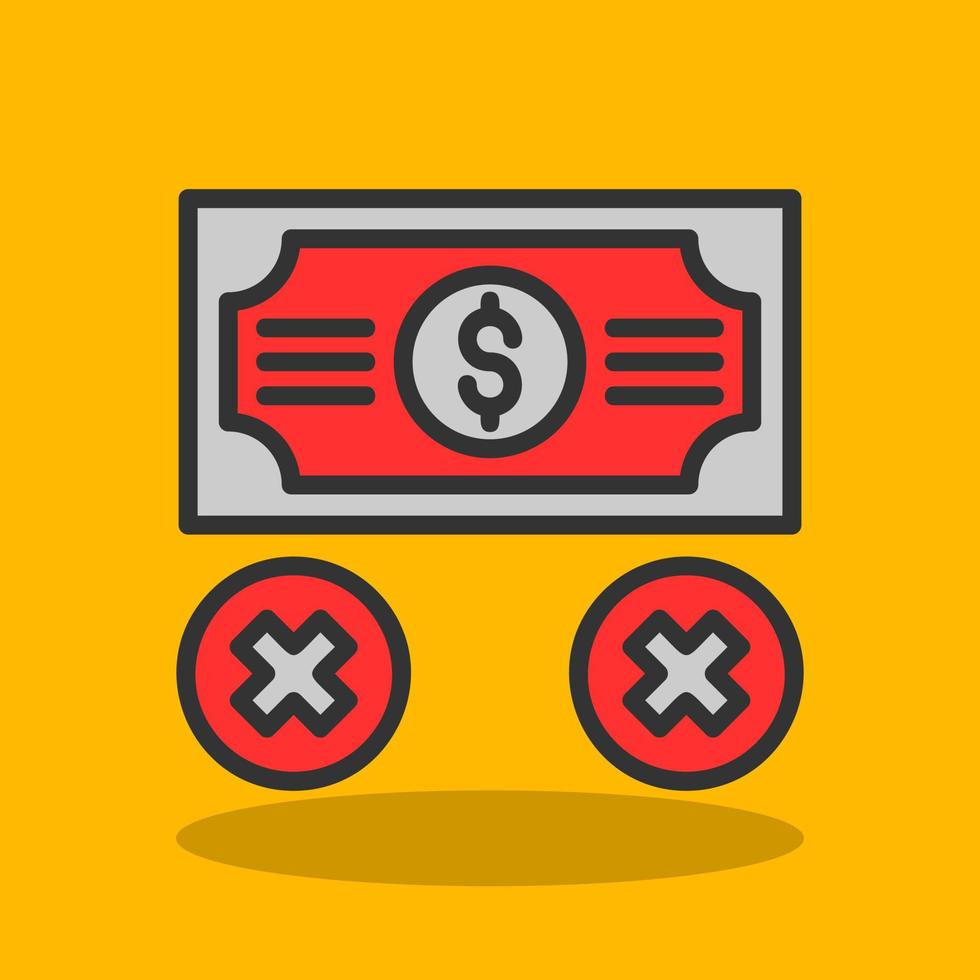No Money Vector Icon Design