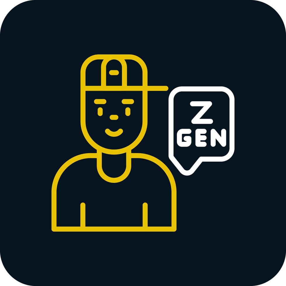 diseño de icono de vector de generación z