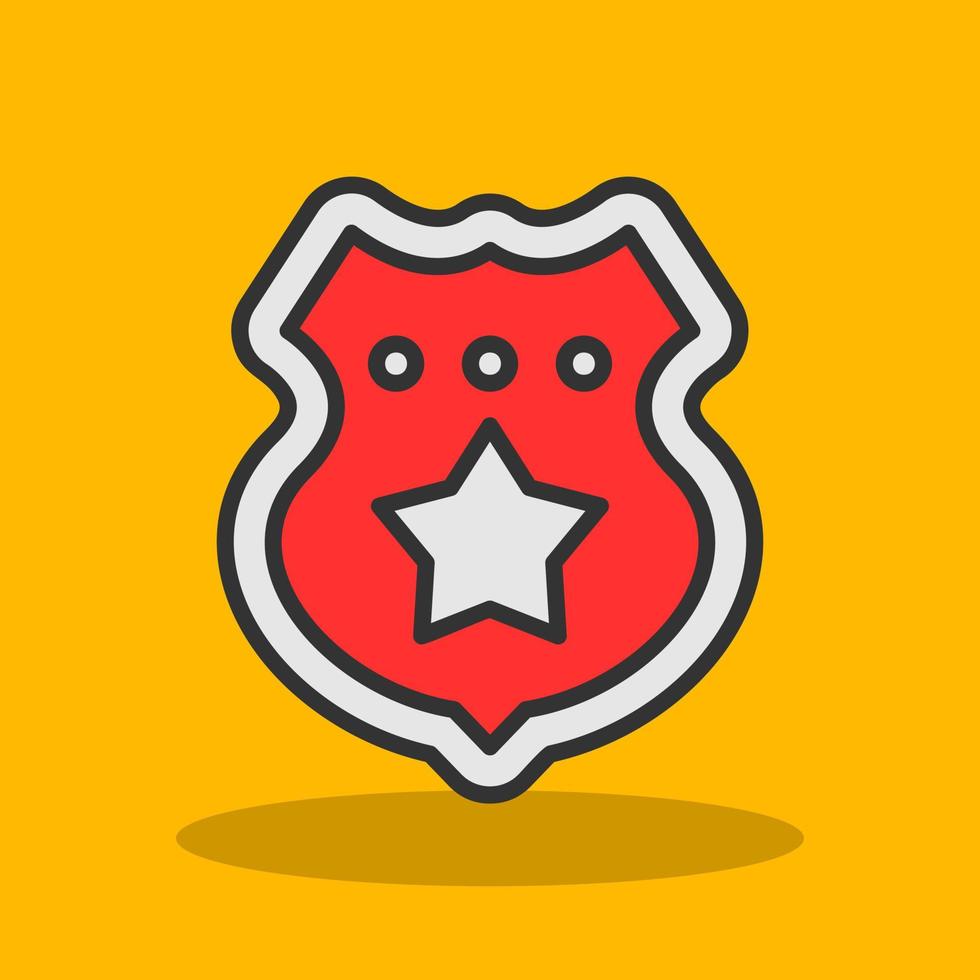 Police Badge Vector Icon Design